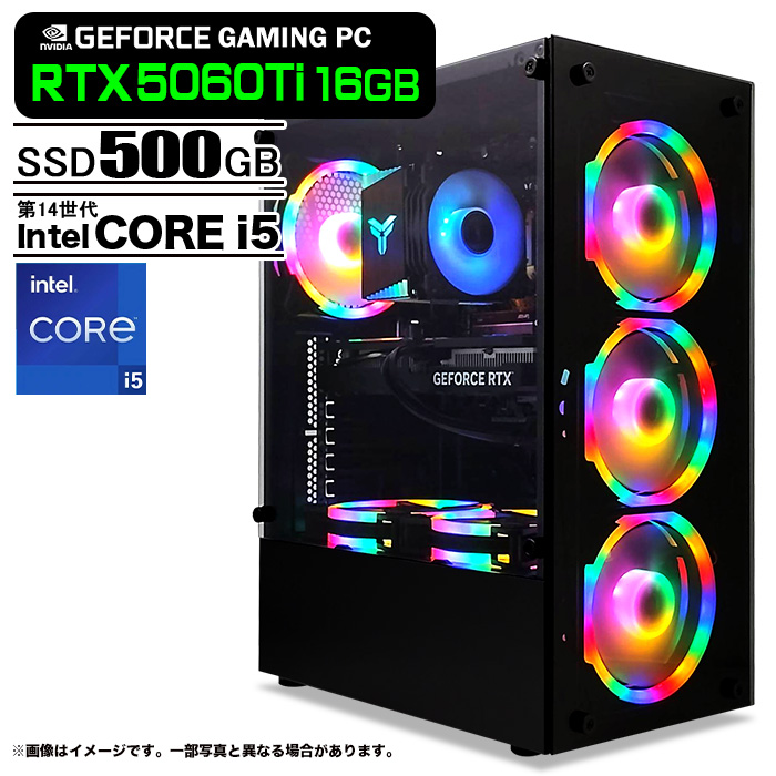 PASOUL 煌 GBK_gaming_bk_rtx5060ti_v16g_i5の製品画像